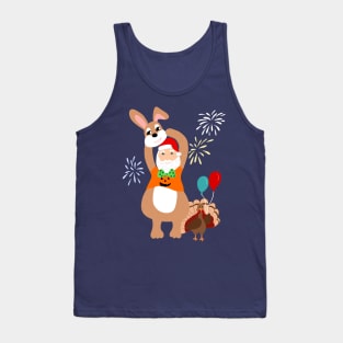 Santa Claus in an Easter Bunny Costume Funny Every Holiday Tank Top